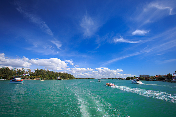 Boats in the Sarasota Bay, Florida